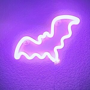Purple Neon Bat Sign  Alt / Goth Room Decor| USB Plug or Battery Option!
